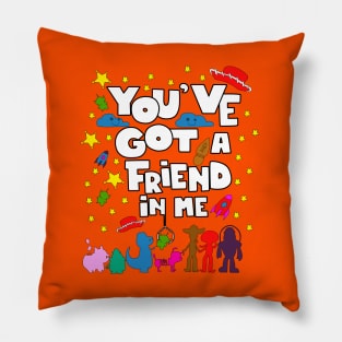 Got a friend with toys and fun graphic tees ecopop Pillow