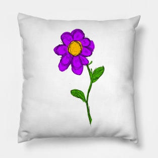 Purple Flower Pillow