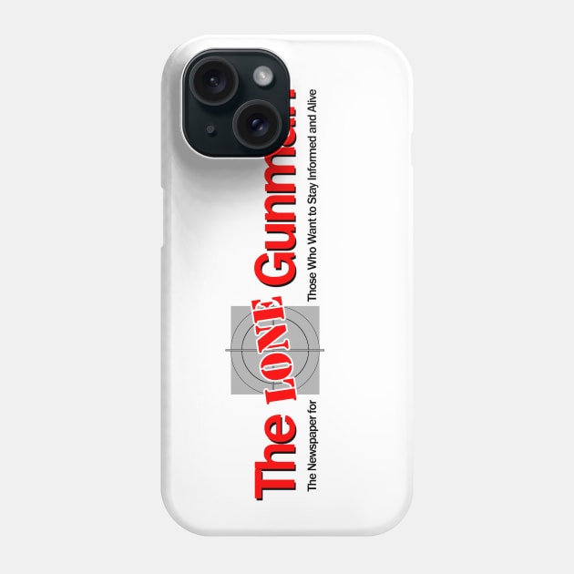 The Lone Gunman Newspaper Phone Case by Meta Cortex