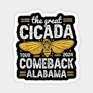 Great Cicada Comeback Tour 2024 Alabama Periodical Brood Xix Magnet