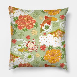 Japanese garden pattern Pillow