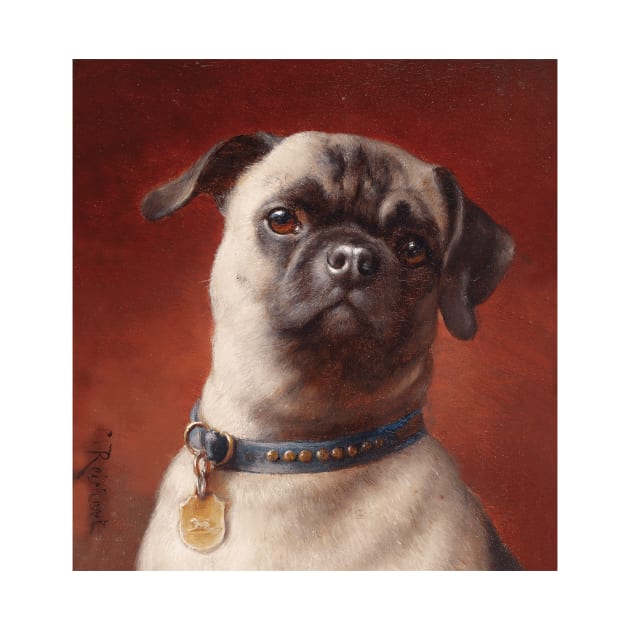 Portrait of a Pug (circa 1900) by Carl Reichert by Naves