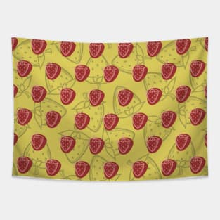 Cute Simple Strawberry Tapestry