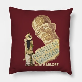 The Mummy (1932 Swedish Movie Poster) Pillow