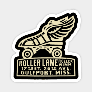 Vintage Roller Skating Mississippi Magnet