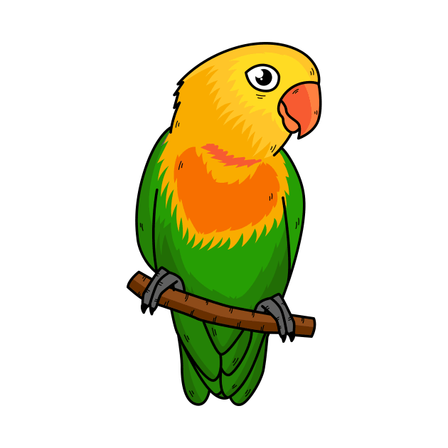 Cute lovebird cartoon parrot by Cartoons of fun