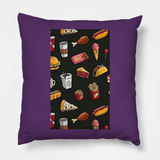 Snacks Pillow by artforrart