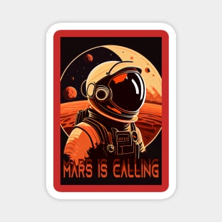 Mars Adventure Vintage Travel Poster Magnet