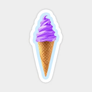 Lavender Purple Soft Serve Ice Cream Cone Magnet