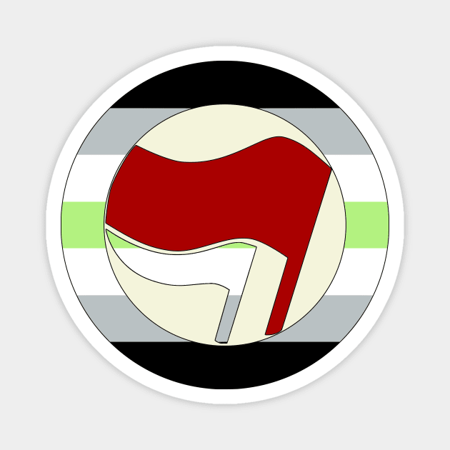 Agender Antifascist Action Magnet by dikleyt