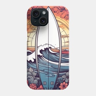 Summer Surf Board Sunset Phone Case