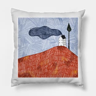 House on the Hill Pillow