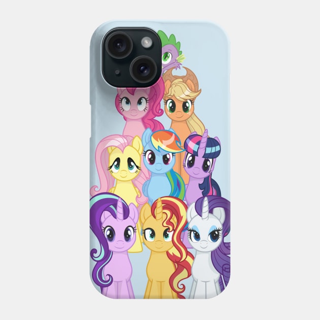 My Little Pony main cast (mane 6, 8,9) Phone Case by SketchedCrow