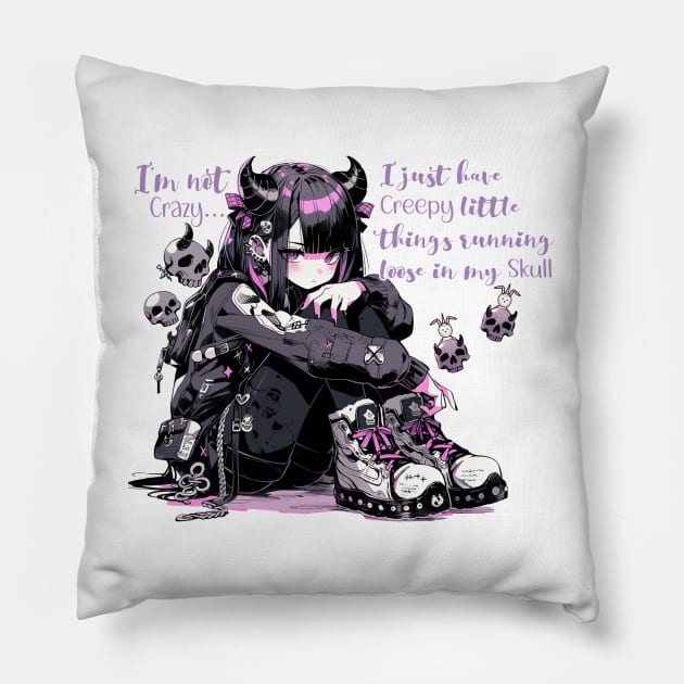 Goth Girls - e girl - Punk Girl Pillow by PlayfulPandaDesigns