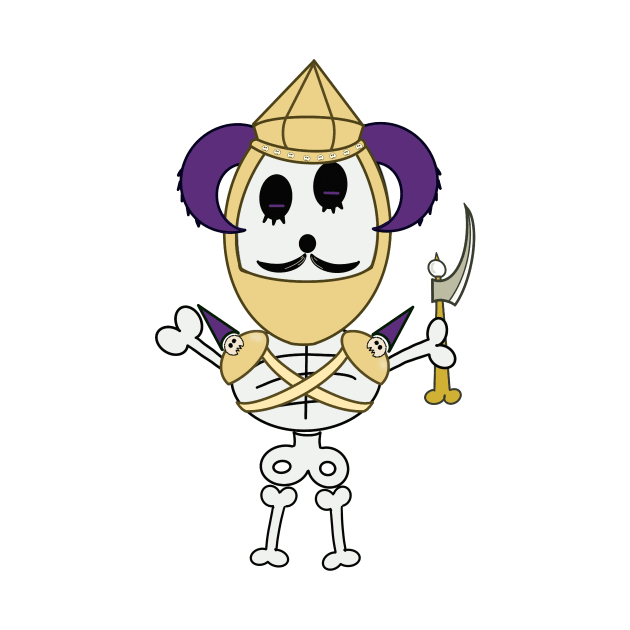 Cute skeletons doodle style by Sumet