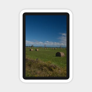 Lake And Hay Bales Magnet