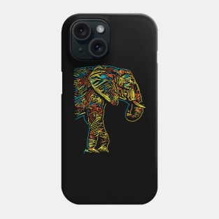 elephant side view abstract Phone Case