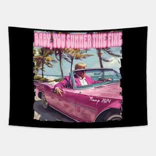 You Summer Time Fine Donald Pink Preppy Edgy, ORIGINAL ARTIST PRESIDENT Baby Tapestry