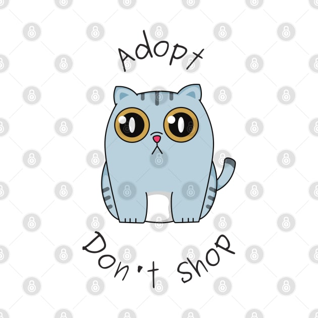 Adopt Dont Shop Cat by Bearded Vegan Clothing