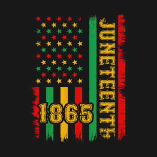 Juneteenth 1865 Stars And Stripes American Flag Black History Month T-Shirt