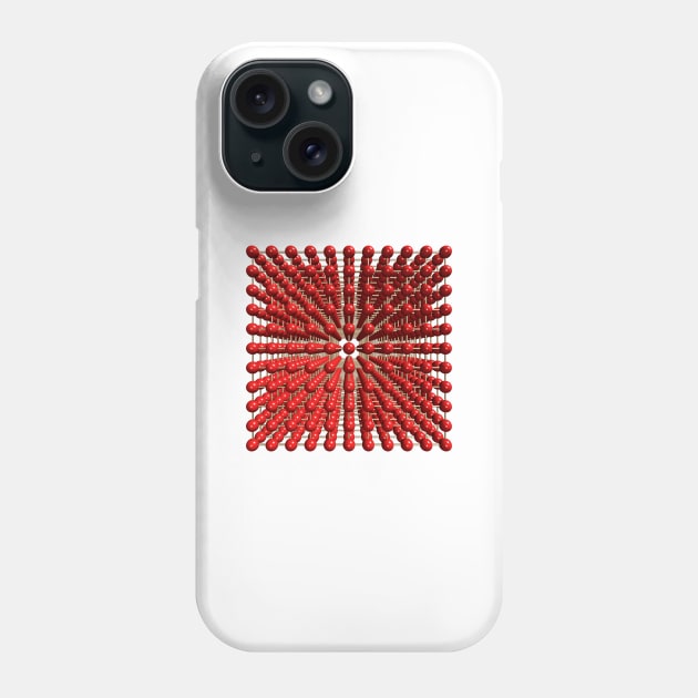 Polonium crystal structure (A150/0432) Phone Case by SciencePhoto