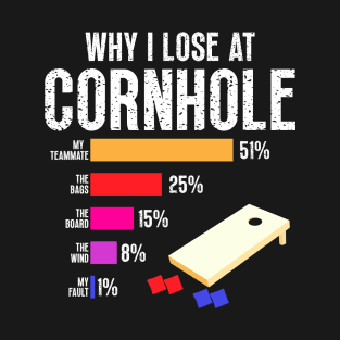 Funny Cornhole Player, Why I Lose at Cornhole T-Shirt