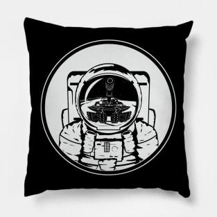 The astronaut met the tank Pillow