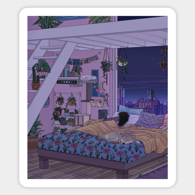 Sweet Dreams (Night) - Aesthetic - Sticker