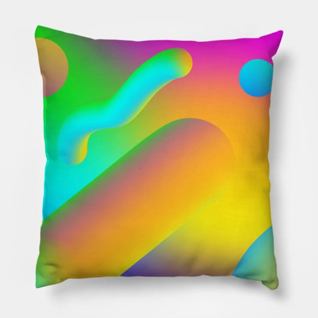 Fluid Gradient Pillow by theartistmusician