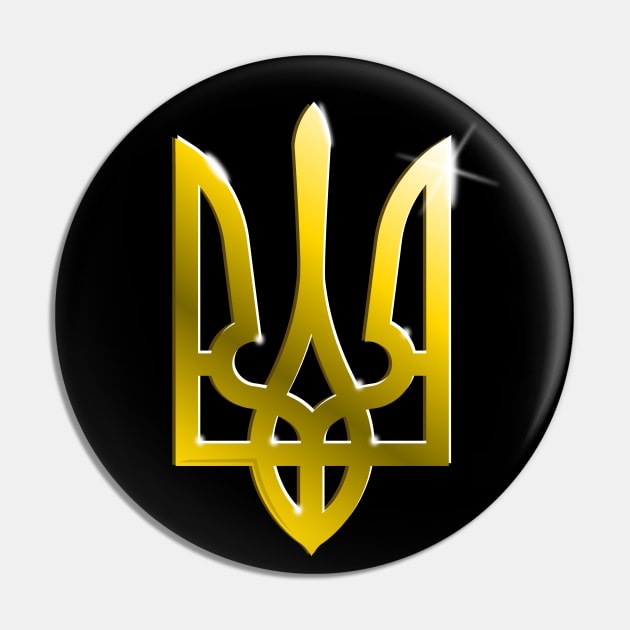 Ukraine coat of arms - gradient Pin by Illustratorator