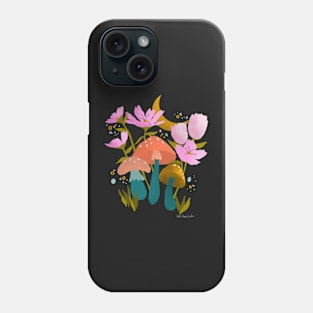 Mushrooms and Flowers Phone Case