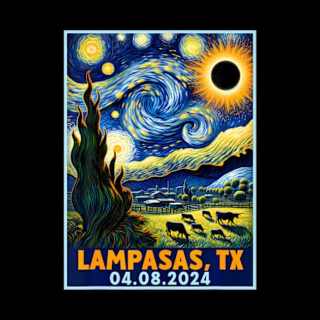 Total Solar Eclipse 2024 Lampasas Texas Starry Night by SanJKaka