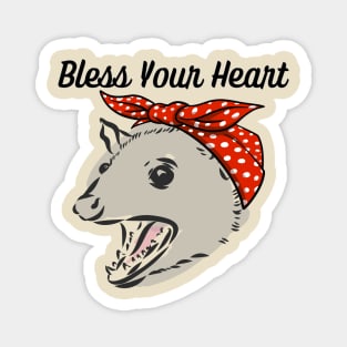 Bless Your Heart Possum Magnet