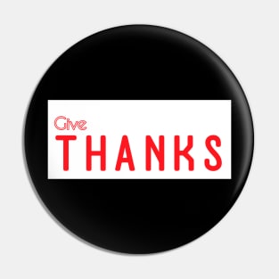 Give Thanks Pin