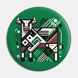 Abstract Animal Cow 2 Pin