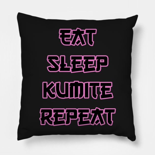 Eat Sleep Kumite Pillow by Morning Kumite