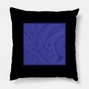 Lines on Blue Pillow