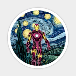 Van Gogh Starry Armor Ironman Magnet