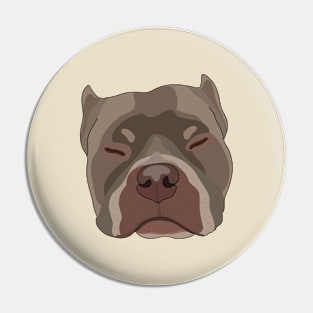 Sleepy Pitbull Pin