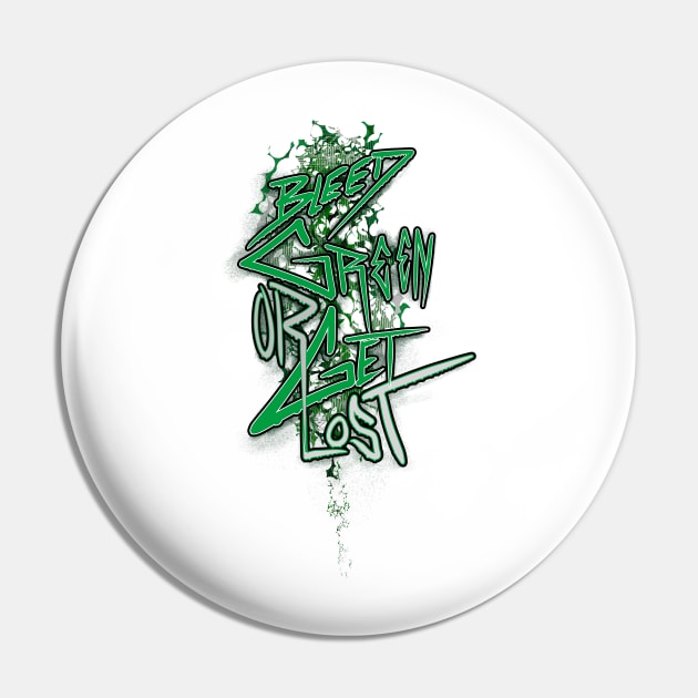 Philadelphia St. Patrick's Day - Bleed Green Pin by HauzKat Designs Shop