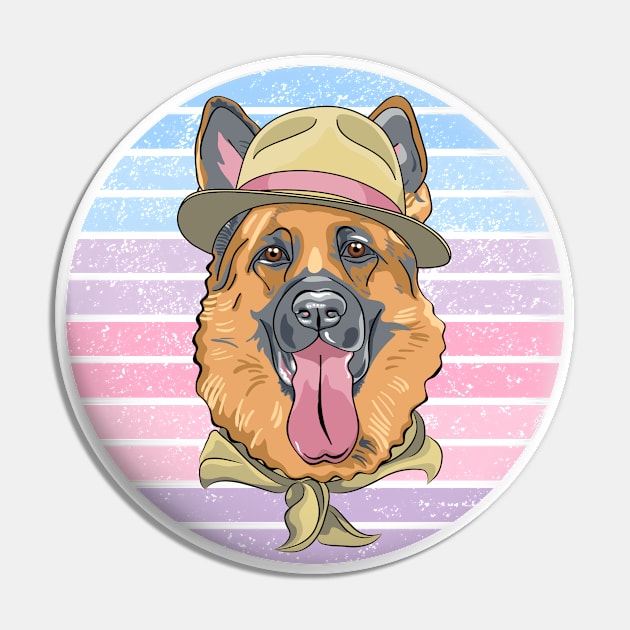 German Shepherd Pin by HobbyAndArt