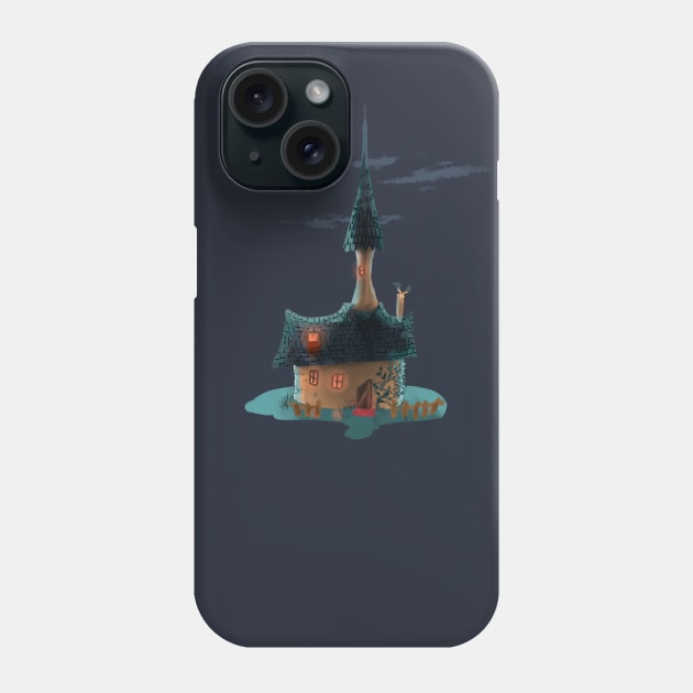 Miniature - small - cartoon witch house Phone Case by Ghostlyboo