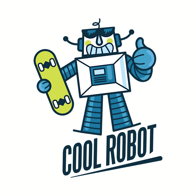 Cool Robot - Cute Skateboard by rjzinger