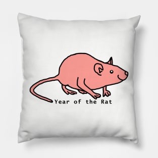 Year of the Rat - Rose Pillow