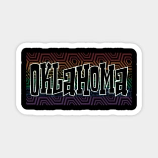 LGBTQ PATTERN USA OKLAHOMA Magnet