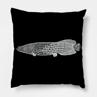Arapaima - hand drawn detailed fish design Pillow