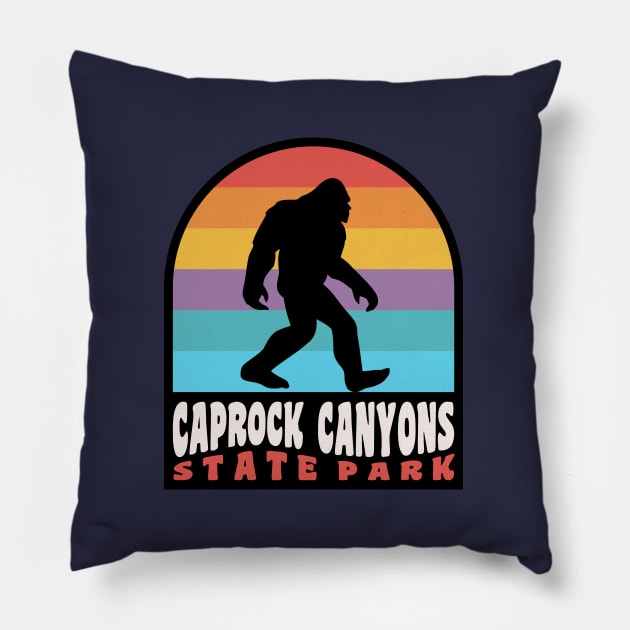 Caprock Canyons State Park Bigfoot Sasquatch Amarillo Texas Pillow by PodDesignShop