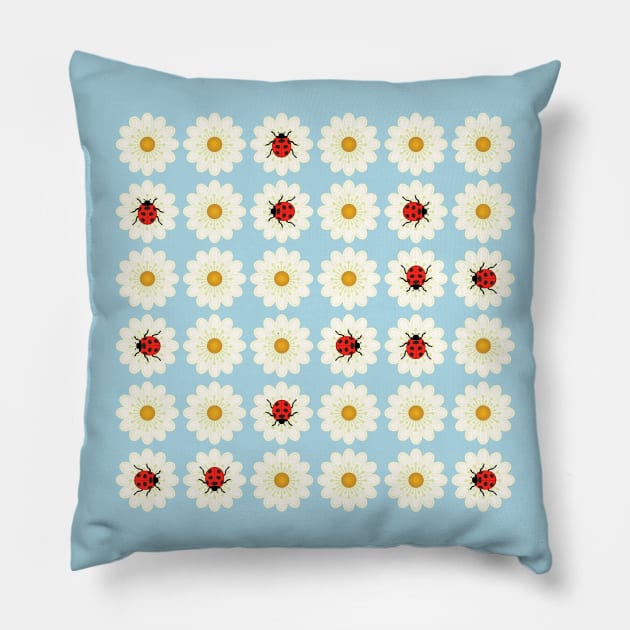 Ladybugs pattern Pillow by Gaspar Avila