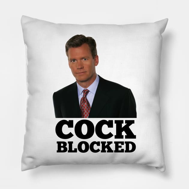 Chris Hansen CockBlocked Pillow by Ac Vai