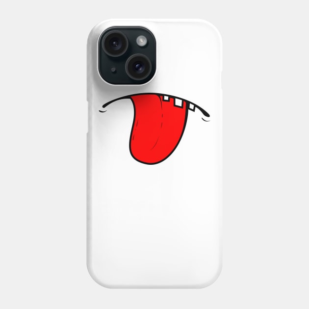 Funny Tongue Out Face Mouth Phone Case by Shirtbubble
